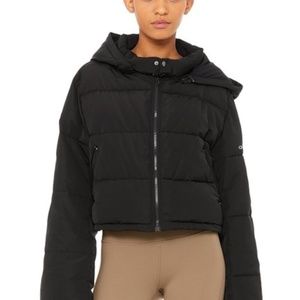 Alo Introspective Quilted Jacket Black Puffer